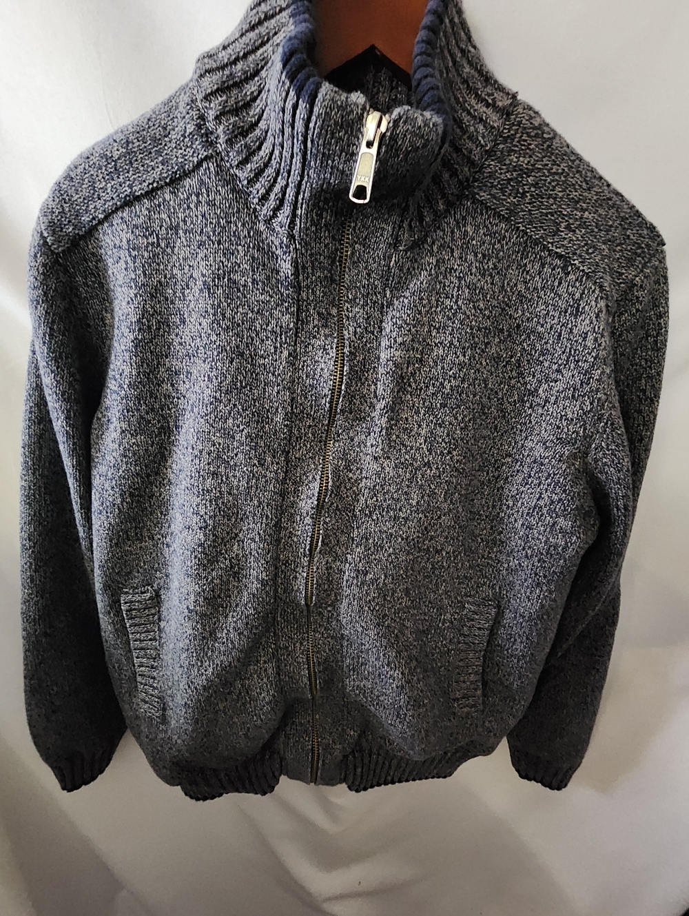 Mens Ike Behar Knit Bomber Jacket. Size Small